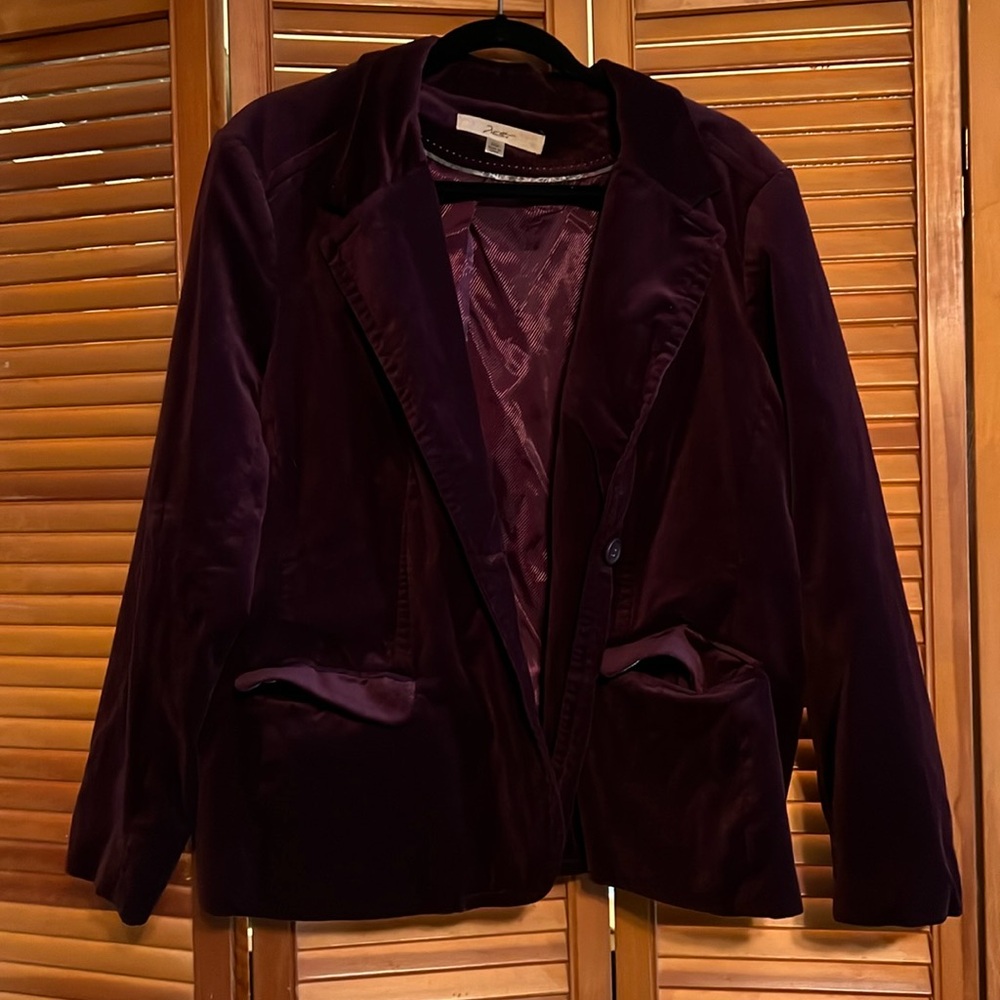 Purple velvet like jacket